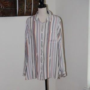 Terra & Sky, button down stripped shirt ....